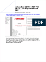 Manitou Telehandler Mlt634 731 735 1035t Lssu 120 Lsu Repair Manual M153en 06 2011