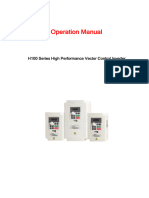 Operation Manual: H100 Series High Performance Vector Control Inverter