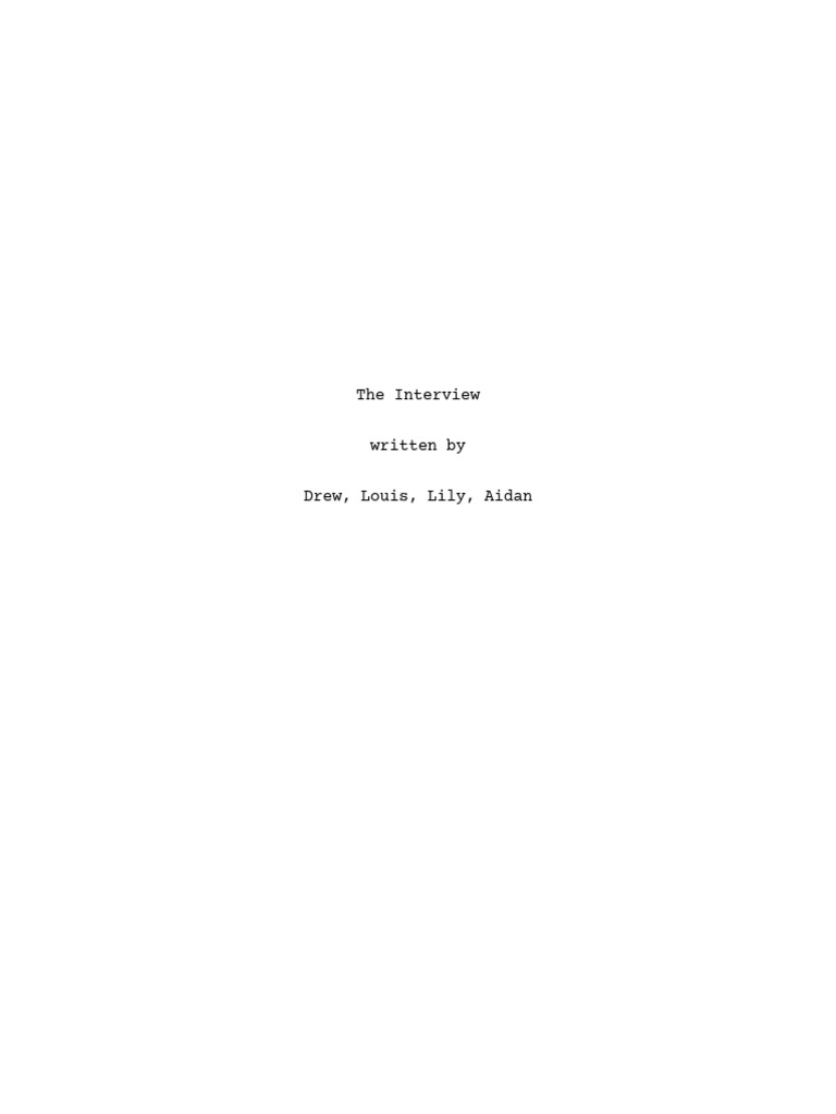 The Interview | PDF