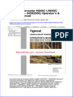 Tigercat Harvester h845c Lh845c 84531501 84582500 Operators Service Manual