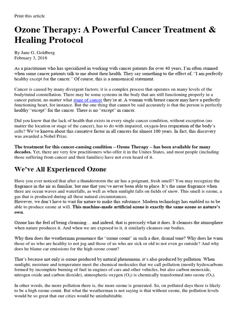 Ozone therapy pdf ozone intravenous therapy
