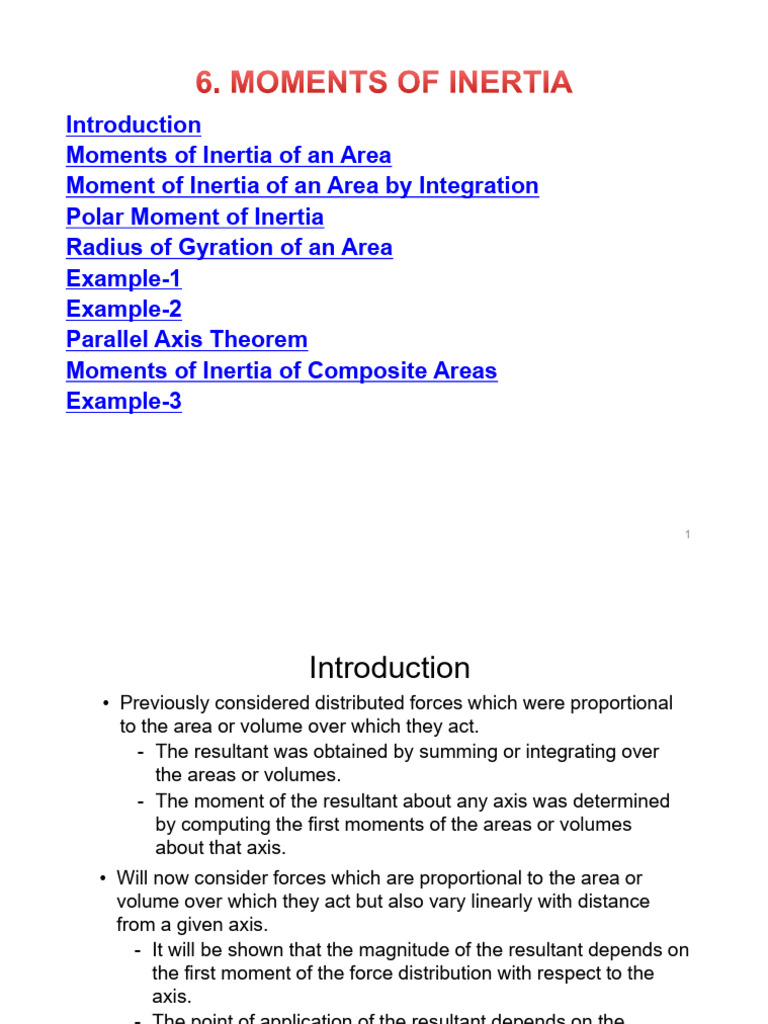 Moments of Inertia in Structural Analysis | PDF | Mathematics | Mechanics