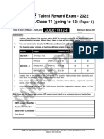 Sample Paper Ftre 2022 Class Xi p1 At+pcm