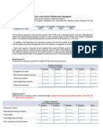 Exercise Production N Material Budget Gaeber Industries Q