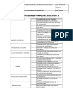 Rutina de Mantenimiento Maquina Inyectora