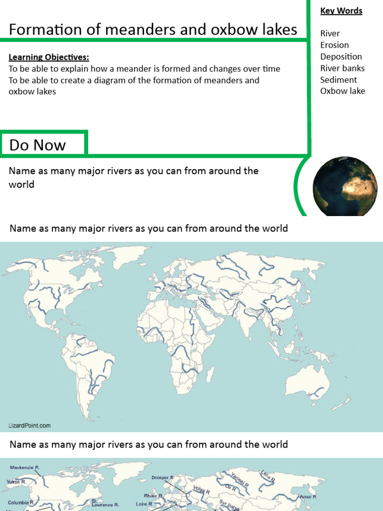 Y6c Meanders And Oxbow Lakes Pdf River Hydrology
