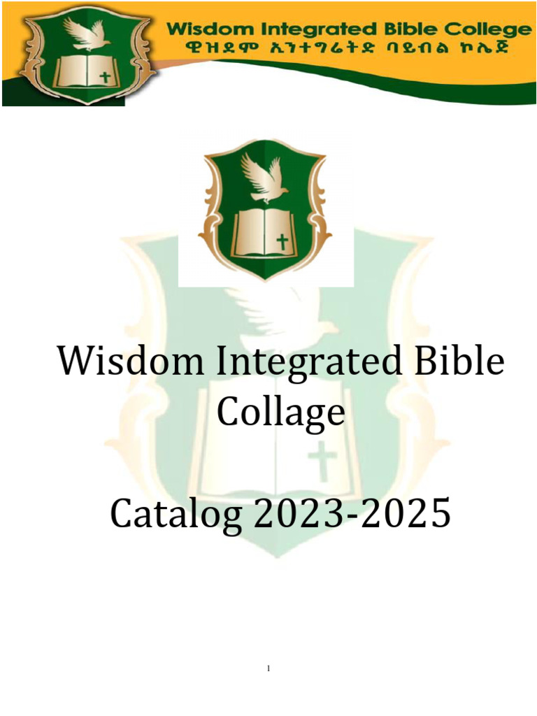 Wisdom Integrated Bible College Re Write | PDF