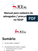 Manual de Cadastro Advogados e Procuradores