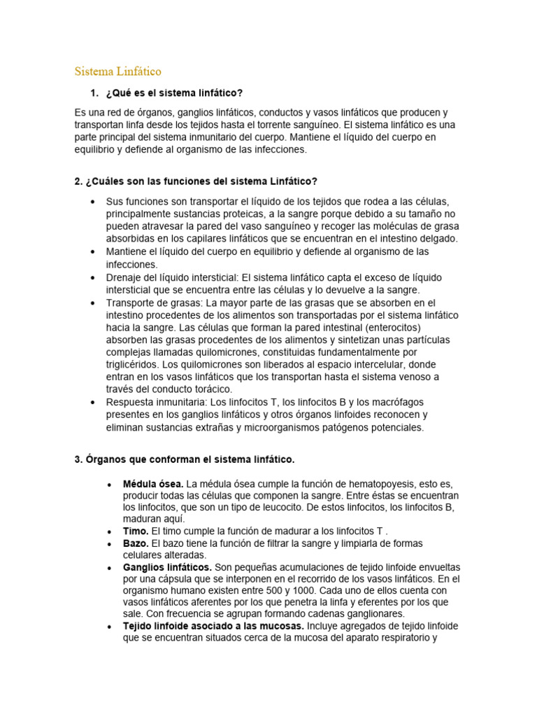 Sistema Linfático Descargar Gratis Pdf Sistema Linfático Linfocitos