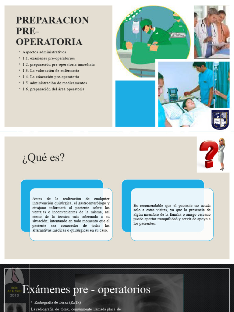 Preparacion Pre-Operatoria - Clase2 | PDF | Sangre | Especialidades Medicas