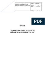 Informe de Trabajo de Suministro e Instalacion de Señaleticas en Gambeta 300