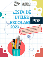 LISTA DE ÚTILES ESCOLARES - 5toAÑO - SECUNDARIA