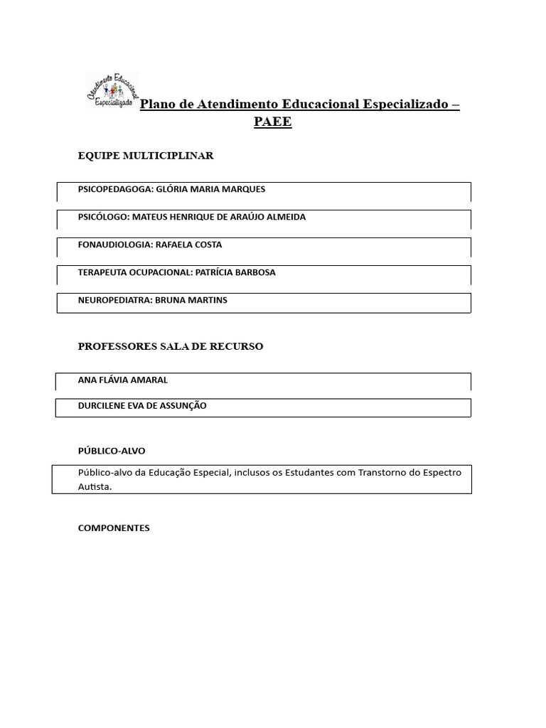 Plano de atendimento educacional especializado pdf educa o