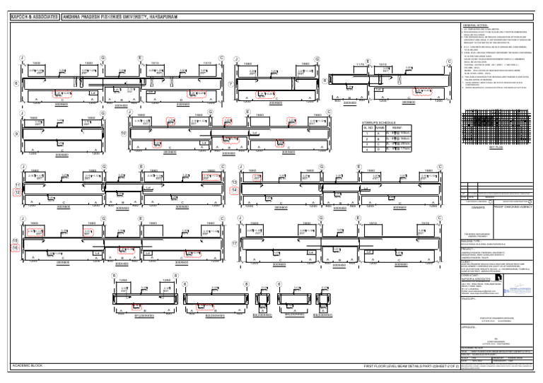 First Floor Level Beam Details Part-2 (Sheet-2 of 2) | PDF | Beam ...