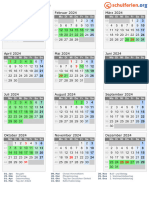 Kalender 2024 Deutschland Sachsen Hoch