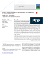 Yossa and Verdegem 2015 Misuse of Multiple Comparison Tests and Underuse of Contrast Procedures in Aquaculture Publications