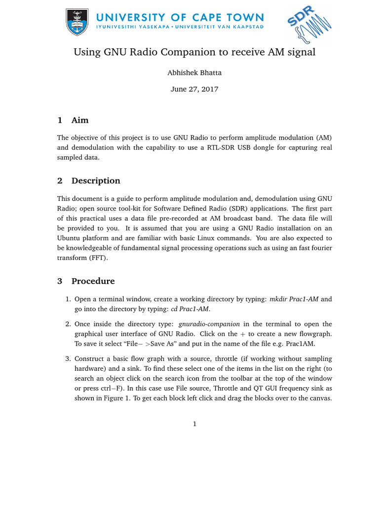 AM Signal Reception with GNU Radio | PDF | Sampling (Signal Processing ...