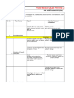 Viviid Renewables Private Limited: Job Safety Analysis (Jsa)