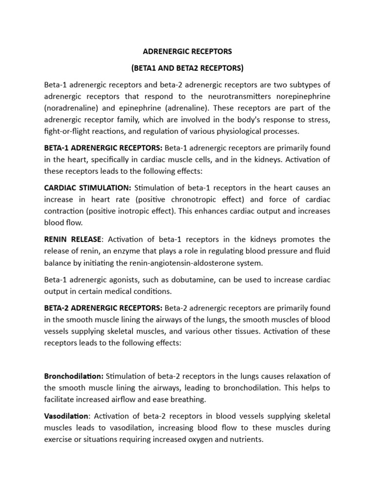 Adrenergic receptors group two pdf heart clinical medicine