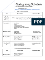 Edt 110qg SP 2023 Course Schedule