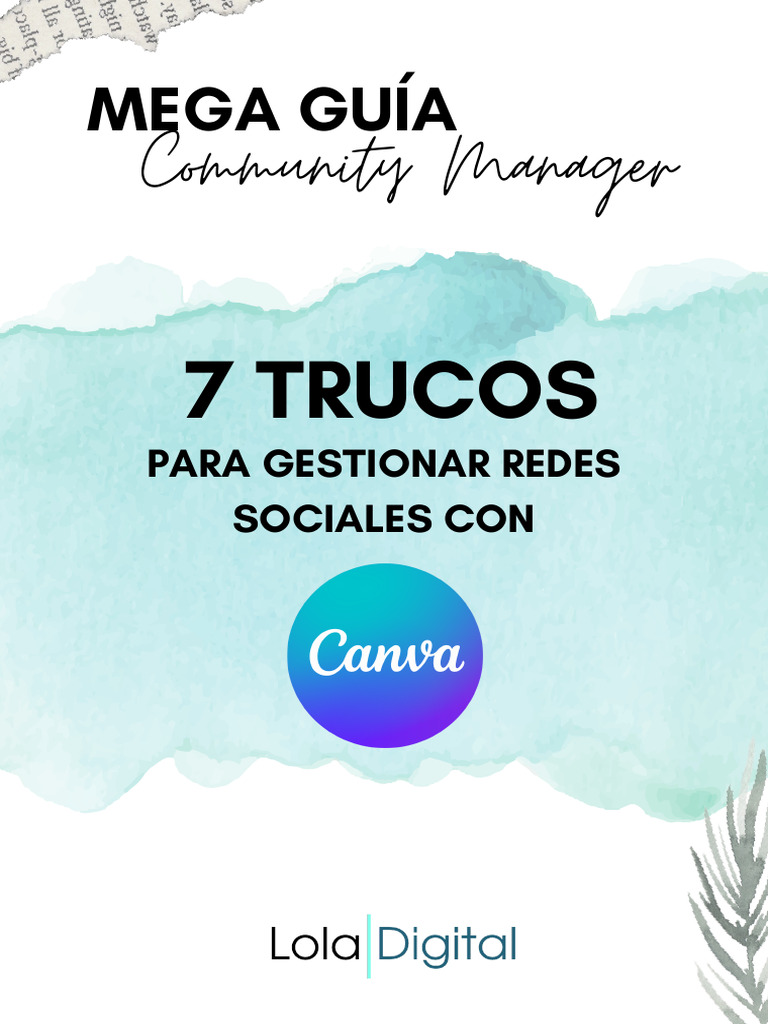 Guía de Canva para Community Managers | PDF | Inteligencia artificial ...