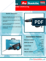 Ficha Técnica Taladro Demoledor Makita Sds-Max Hm1203c