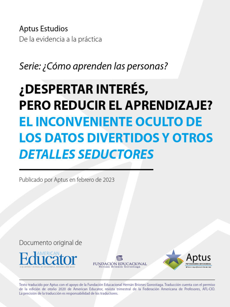 Sparking Interest | PDF | Aprendizaje | Información