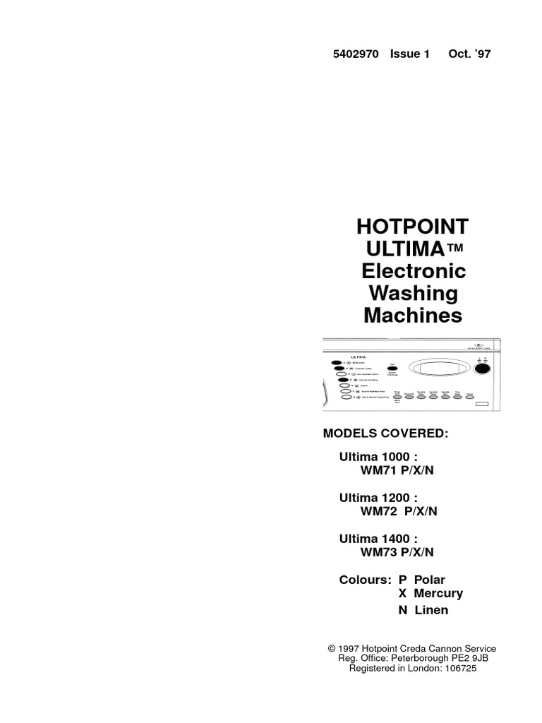 Hotpoint WM73 Wiring Diagram PDF Electrical Connector Electric Motor