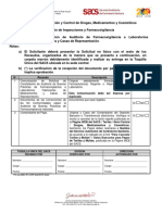 34 Recaudos para Constatacion de Auditoria de BPF A Lab Fab de Medicamentos y Casas de Rep