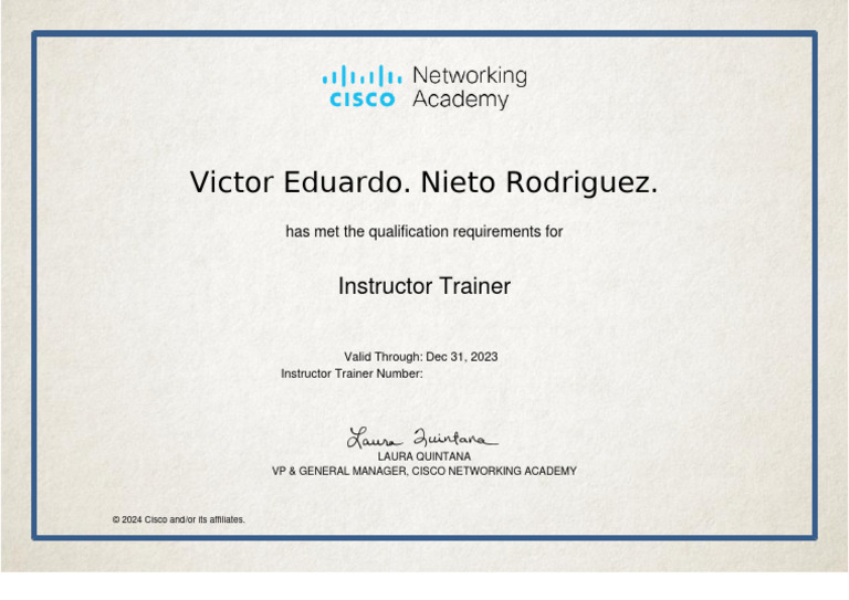 Cisco Instructor Trainer Certification | PDF
