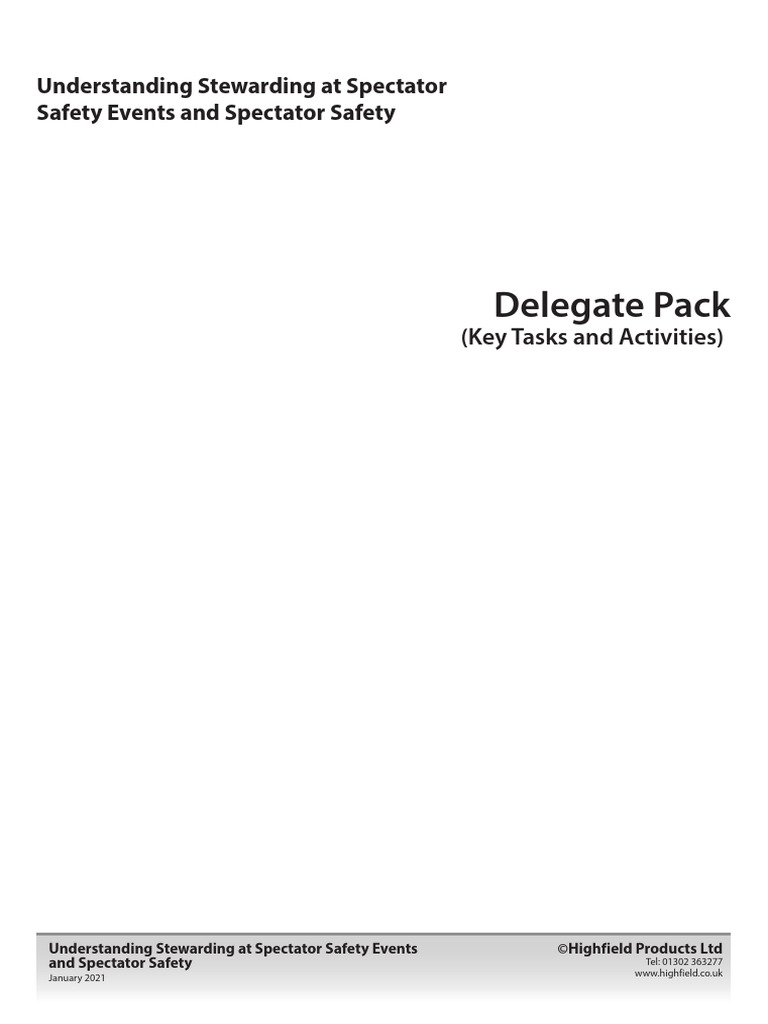 Stewarding Guide for Spectator Safety | PDF | Cardiopulmonary ...