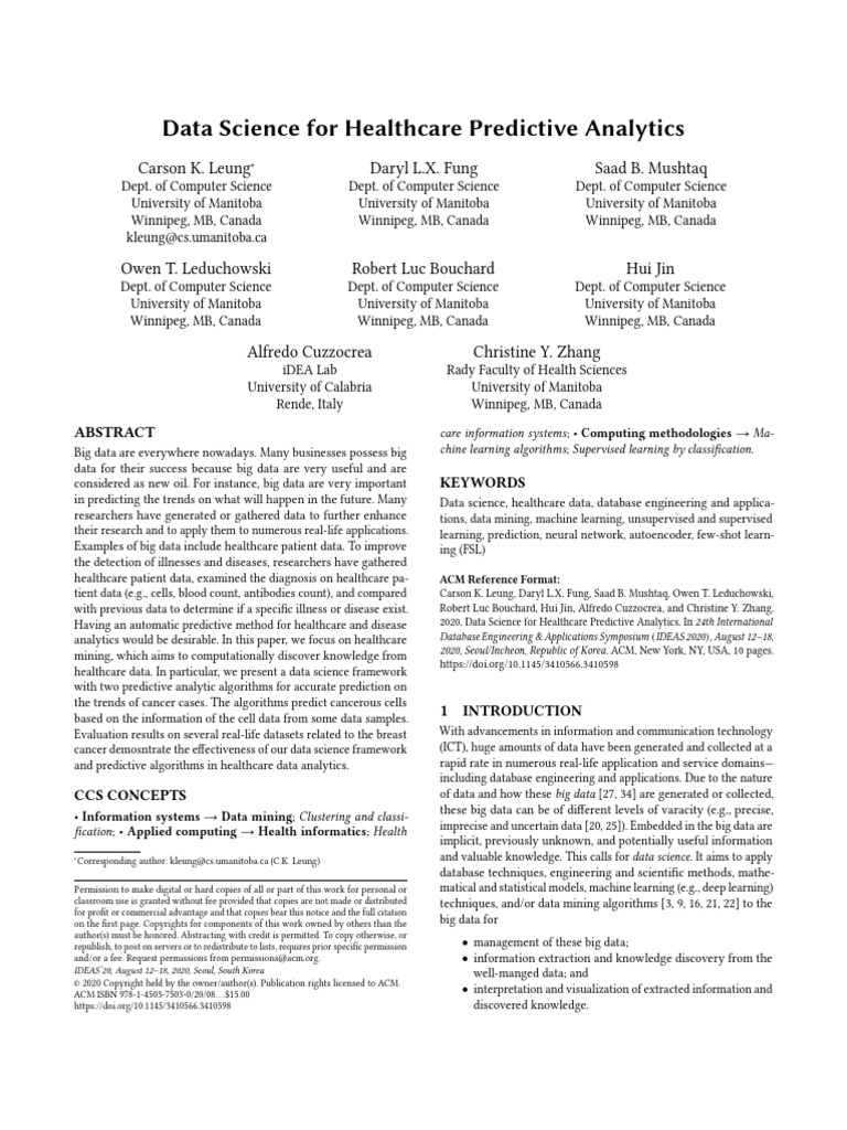 Research Paper 2020 | PDF | Machine Learning | Sensitivity And Specificity