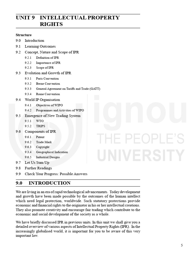 unit-9-download-free-pdf-intellectual-property-trips-agreement