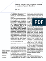 Applications of Capillary Electrophoresis in DNA Mutation Analysis of Genetic Disorders