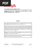 Application Notes For Configuring Avaya IP Office Service