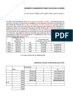 Ejemplo de Calculo de Demanda Por El Metodo de Minimos Cuadrados