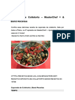 Caponata de Colletorto - MasterChef + & Band Receitas