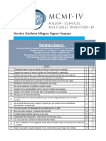 Libre MCMI-IV Inventario Clínico Multiaxial de Millon - XLSX Sin Contra