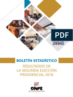 Boletín Estadístico Resultados de La Segunda Elección Presidencial 2016