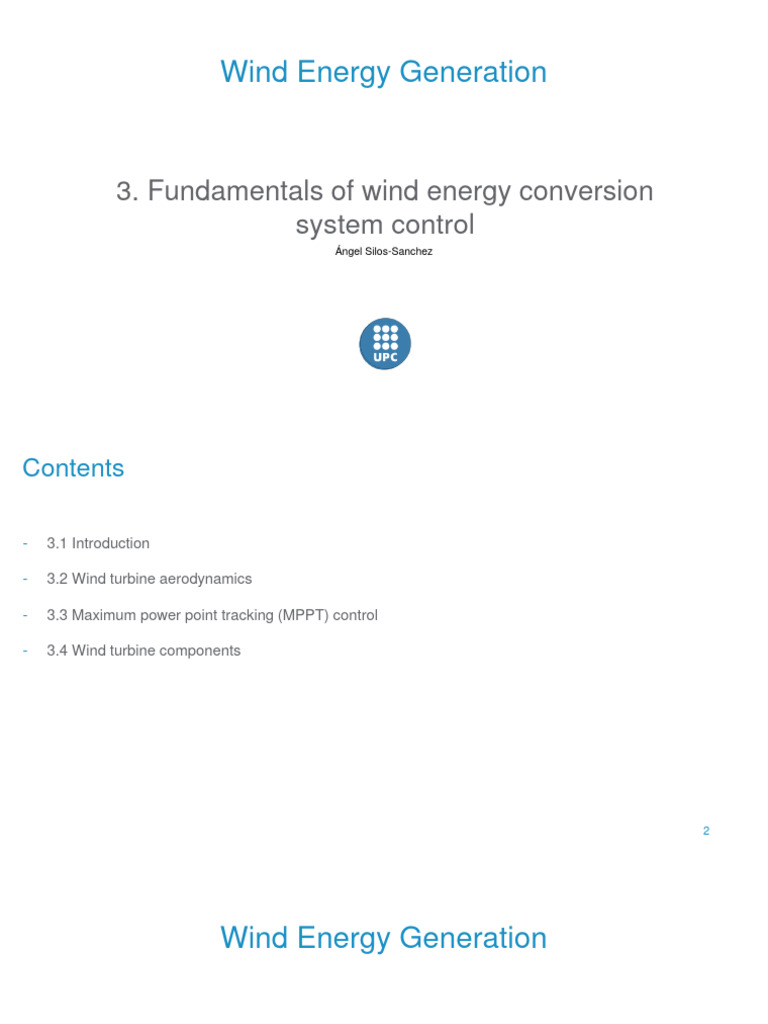 Wind Energy Conversion Fundamentals | PDF | Wind Turbine | Offshore ...