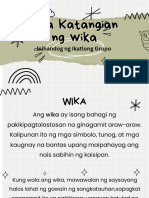 Mga Katangian NG Wika G11 Filipino