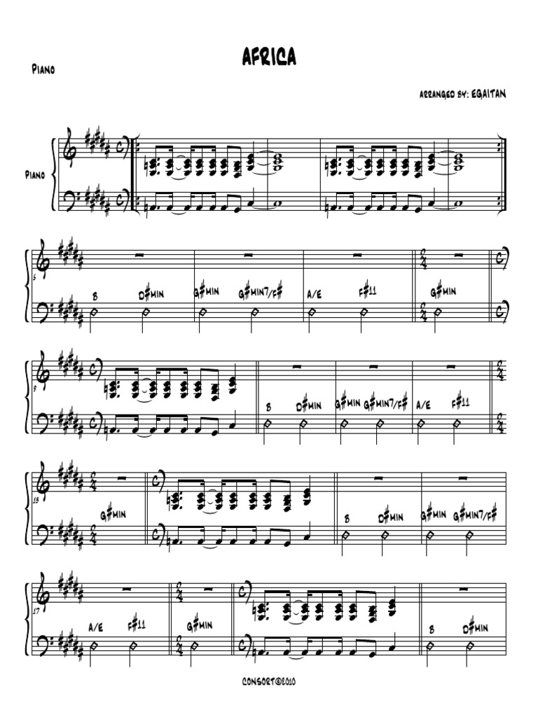 10 Africa - (Chords) | PDF | Échecs
