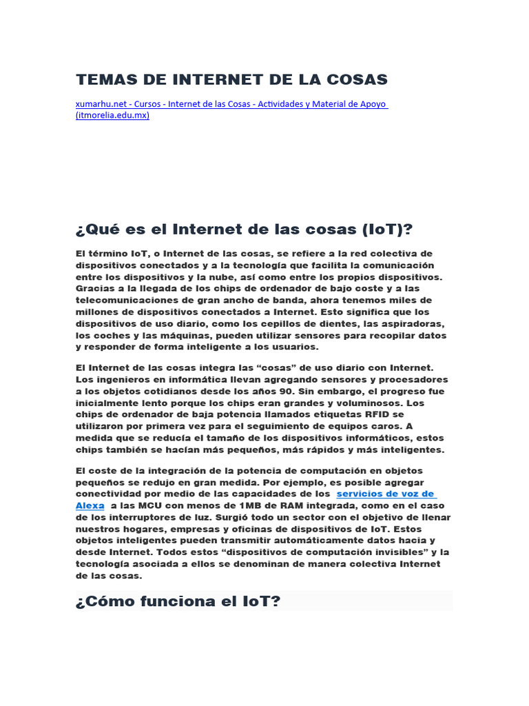 Temas de Internet de La Cosas | PDF | Internet de las Cosas ...