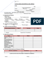 Datos para La Ficha Única de Matrícula Del Niño Siagie-2024