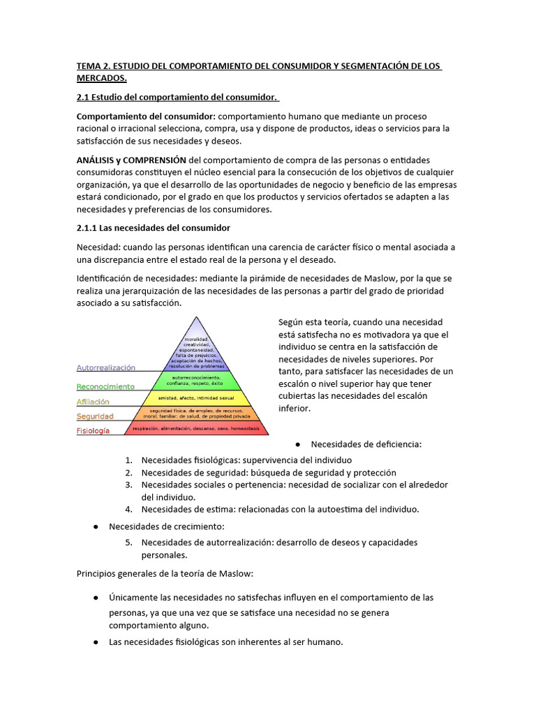 Comportamiento y Segmentación del Consumidor | PDF | Marketing ...