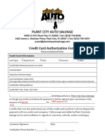 PCAS - CC Authorization Form