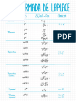 Tabla de Transformadas de Laplace