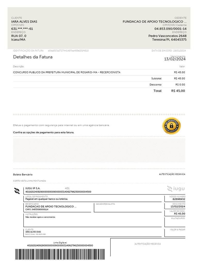 Invoice | PDF | Tecnologia financeira | Finanças e Administração de Capital