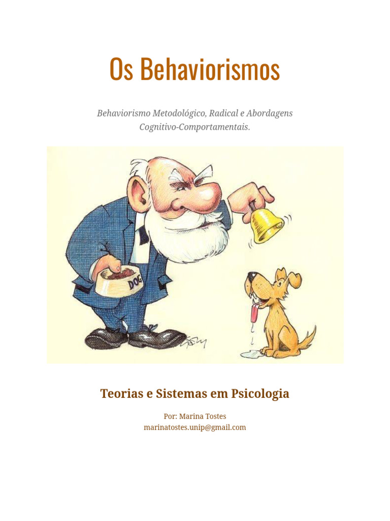Teorias do Behaviorismo na Psicologia | PDF | Behaviorismo | Comportamento
