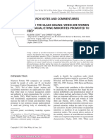 Strategic Management Journal - 2013 - Cook - Above The Glass Ceiling When Are Women and Racial Ethnic Minorities Promoted